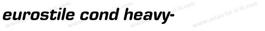 eurostile cond heavy字体转换